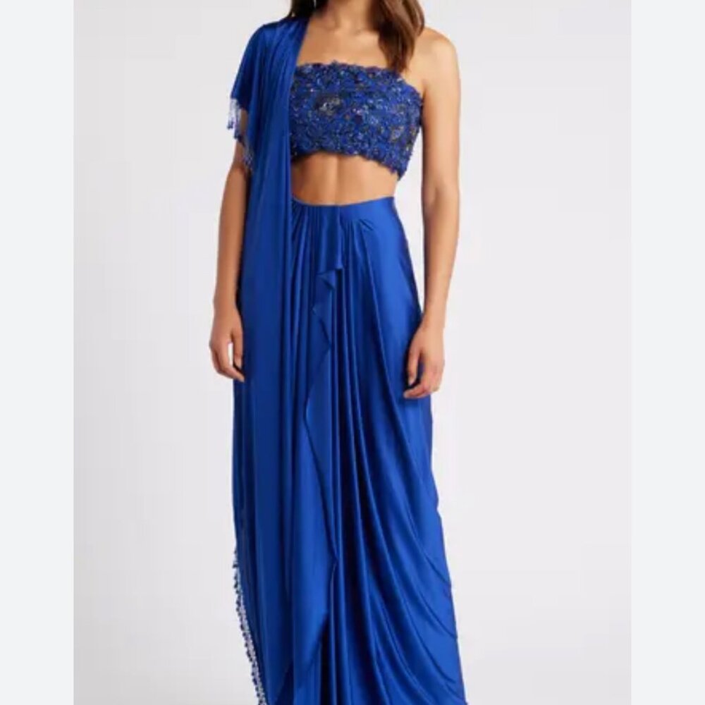 Sani Blue Beaded Lehenga